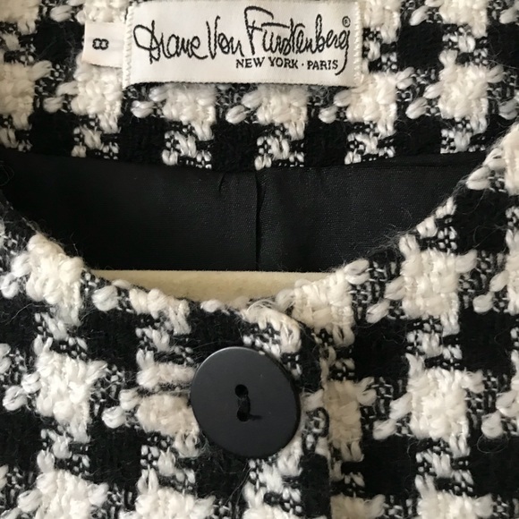 VINTAGE DVF Houndstooth Jacket - Picture 3 of 6